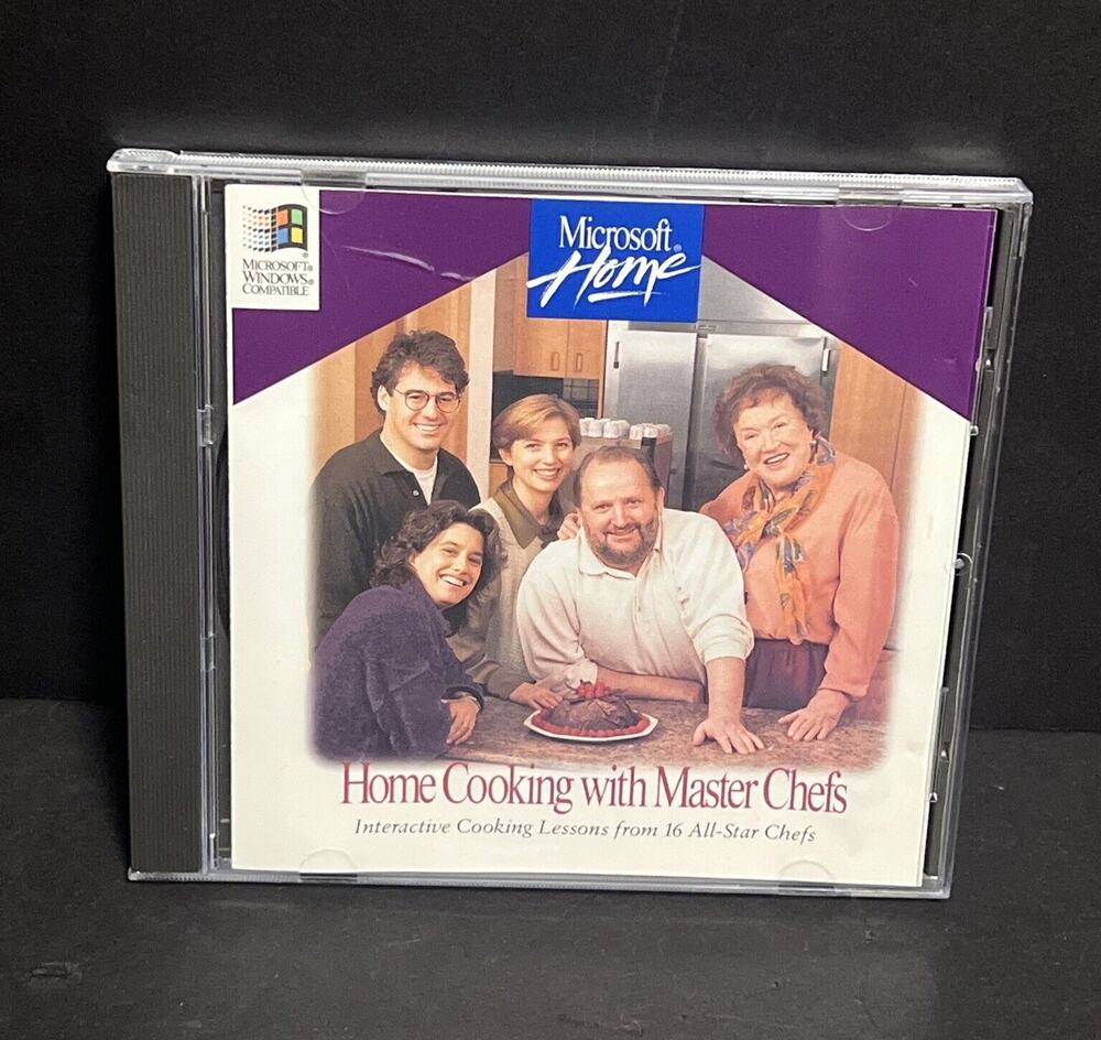 Julia Child Home Cooking With Master Chef PC CD 16 Food Lessons Microsoft Home